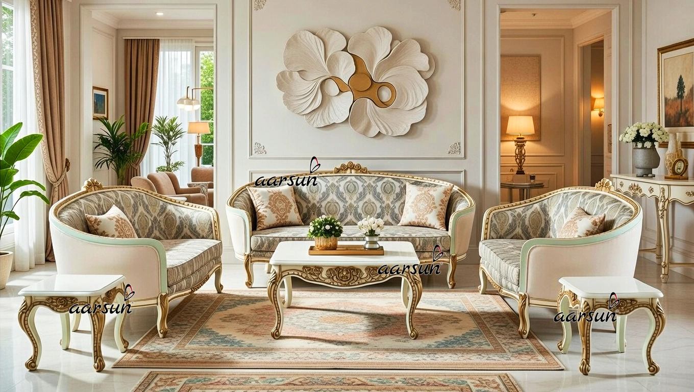 Unique Sofa Set with hand-carved workmanship