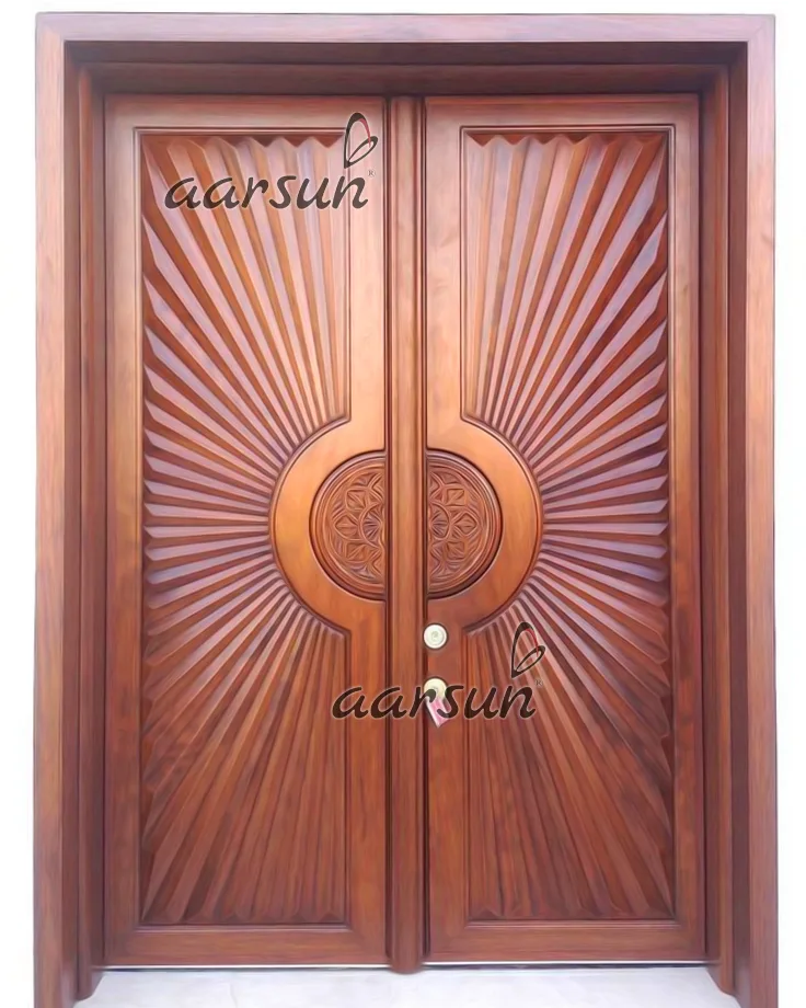 Wooden Double Door Design For Villas