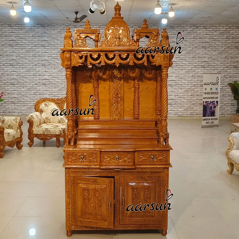 Indian Handcrafted Puja Mandir For Home