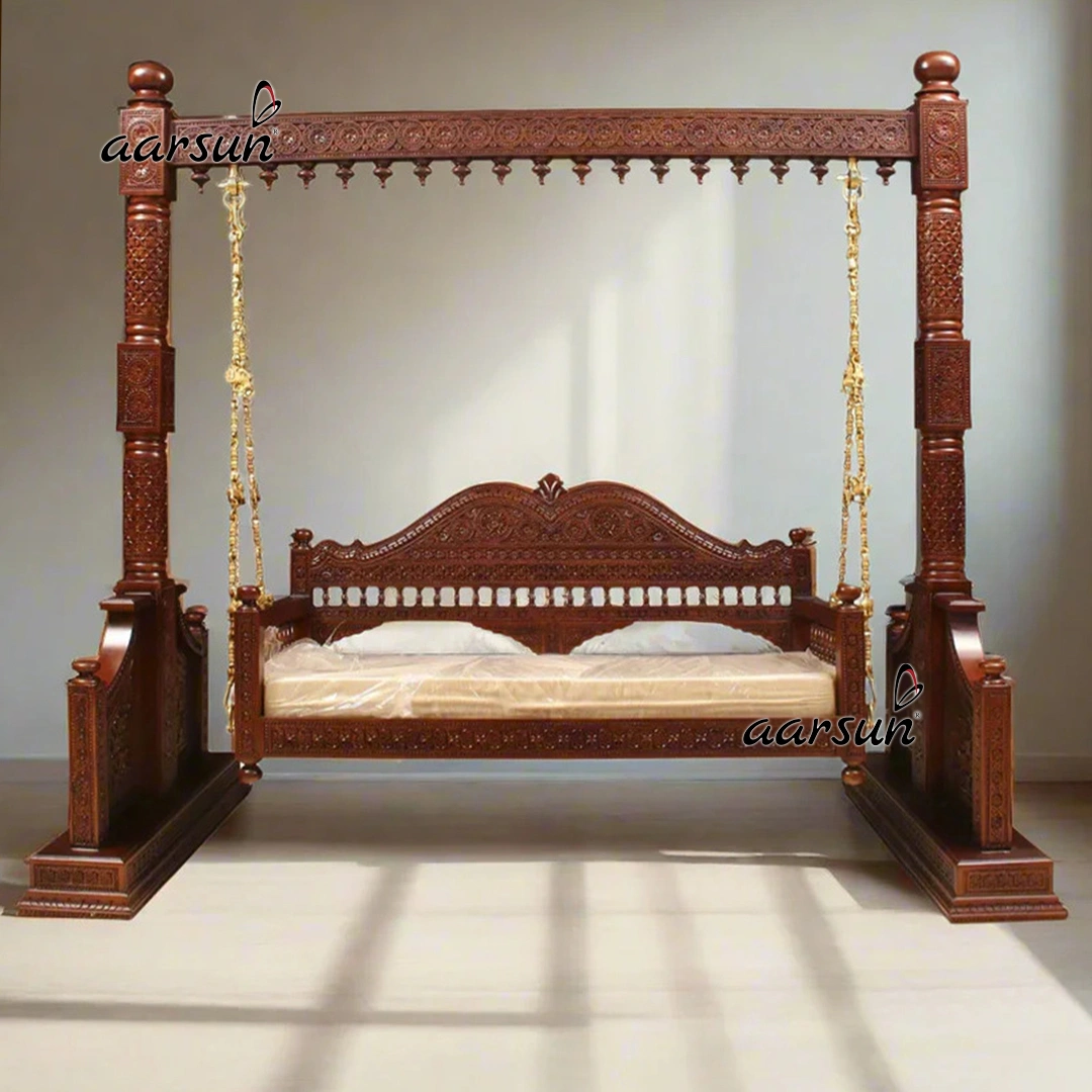 Premium Teakwood Indian Swing for Home