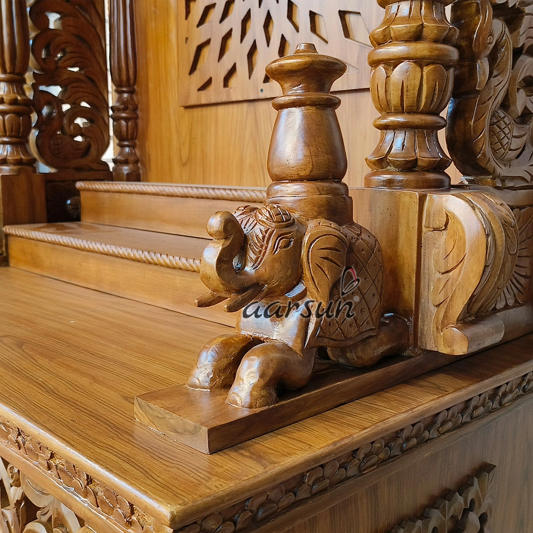 Wooden Mandir (Devghar) For Divine Pooja Mandir - Image 5