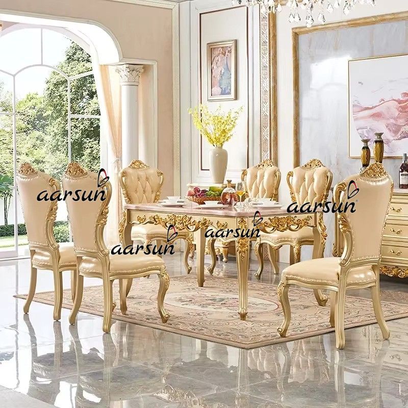 Amazing 6 Seater Royal Dining Table and Chairs Set