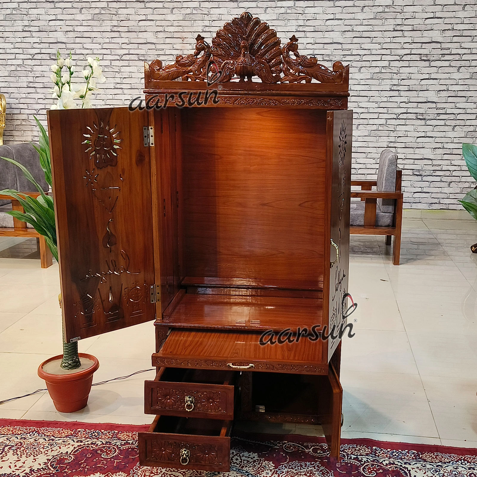 Indian Art- Pooja Mandir Design - Image 3