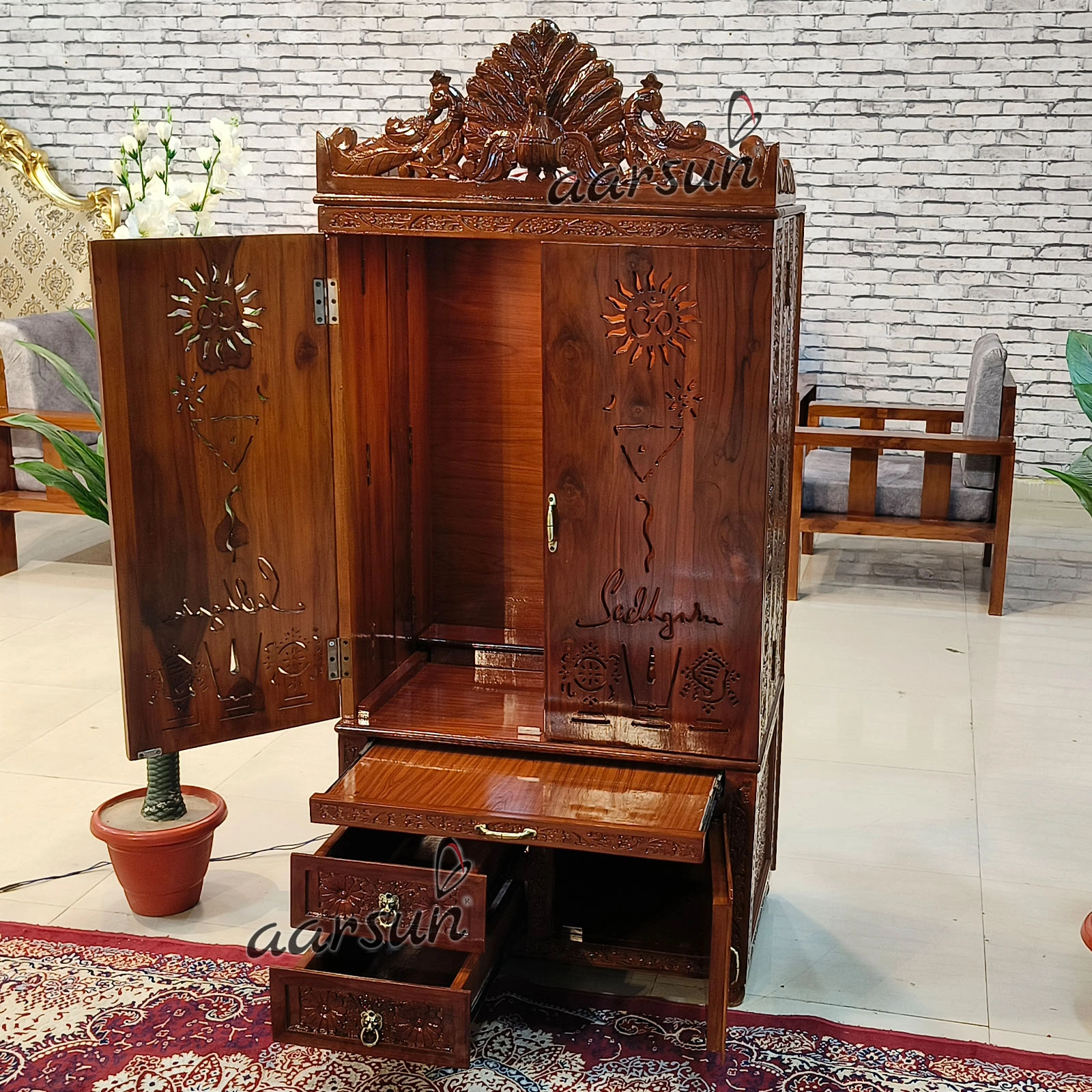 Indian Art- Pooja Mandir Design - Image 4