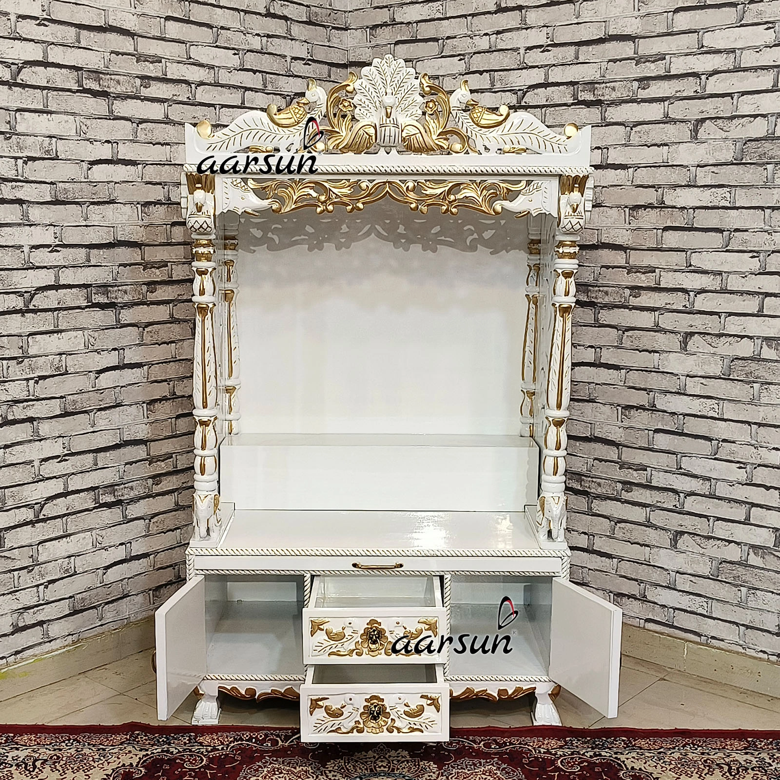 North Mandir Design With Animal Figures - Image 5