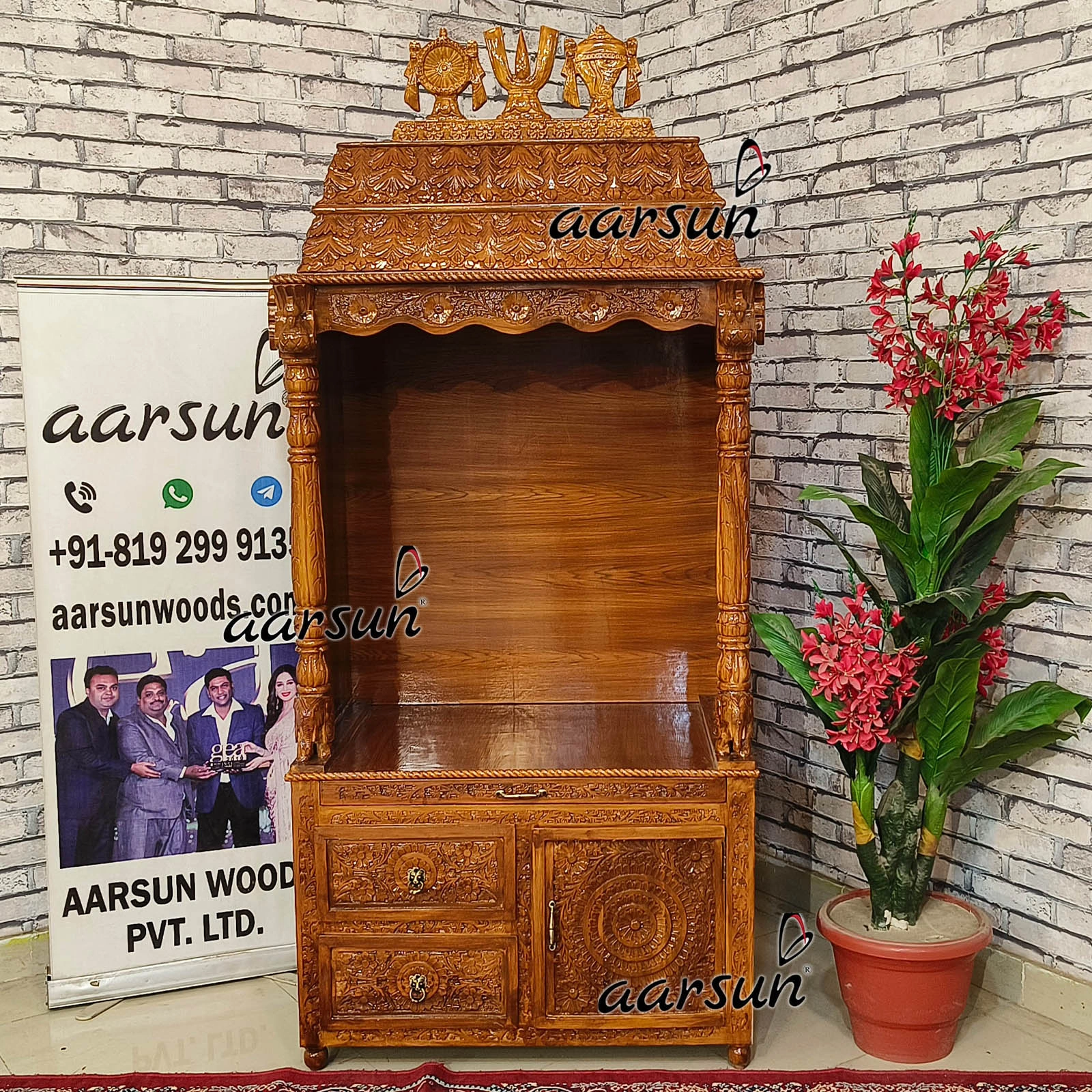 Wooden Puja Mandir at Factory Price