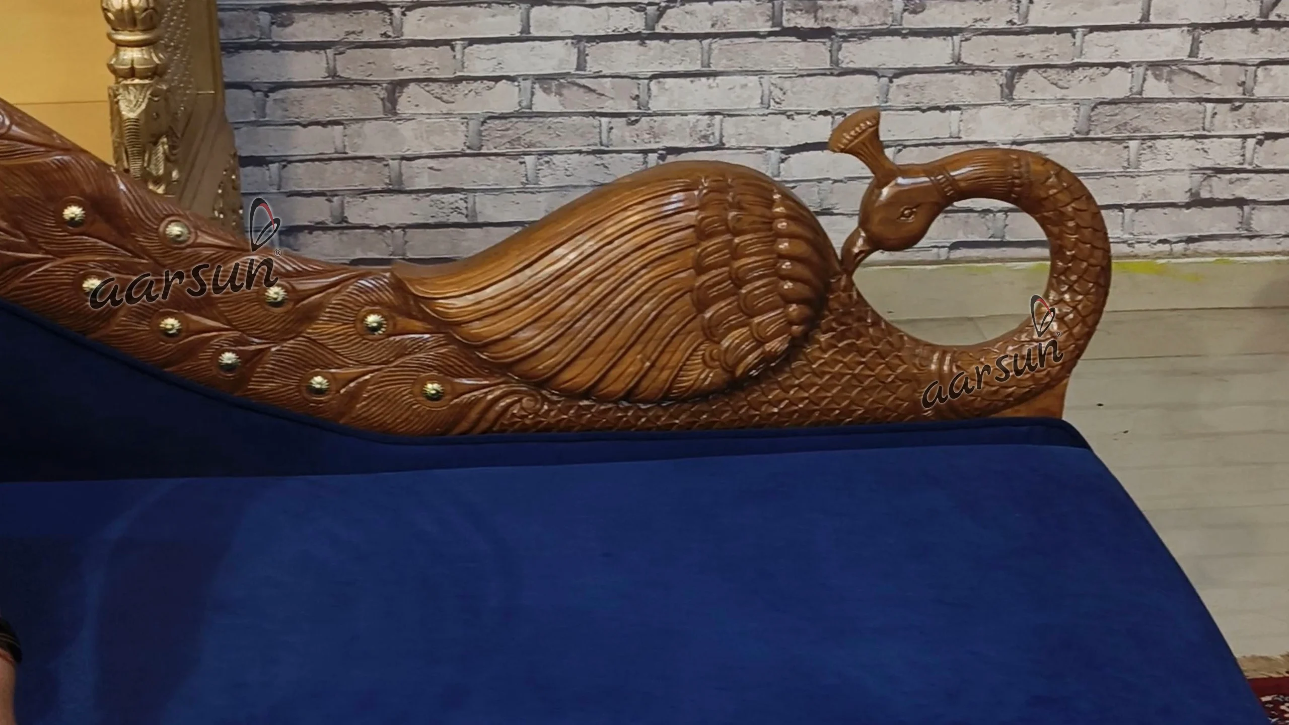 Fully Handcrafted Wooden Classical Bedroom Set Mysore - Image 11