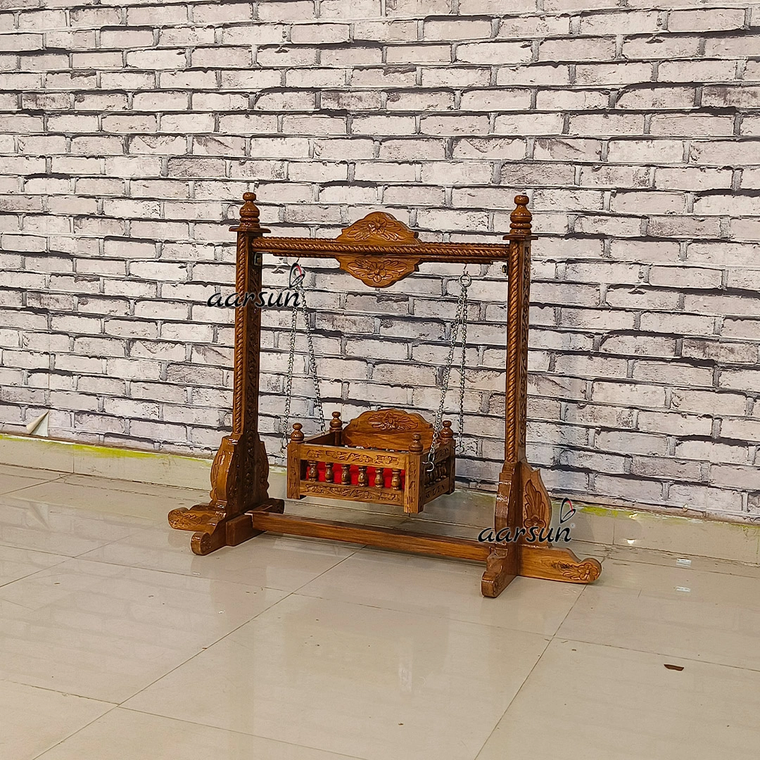 Traditional Carved Laddu Gopal ji Palna