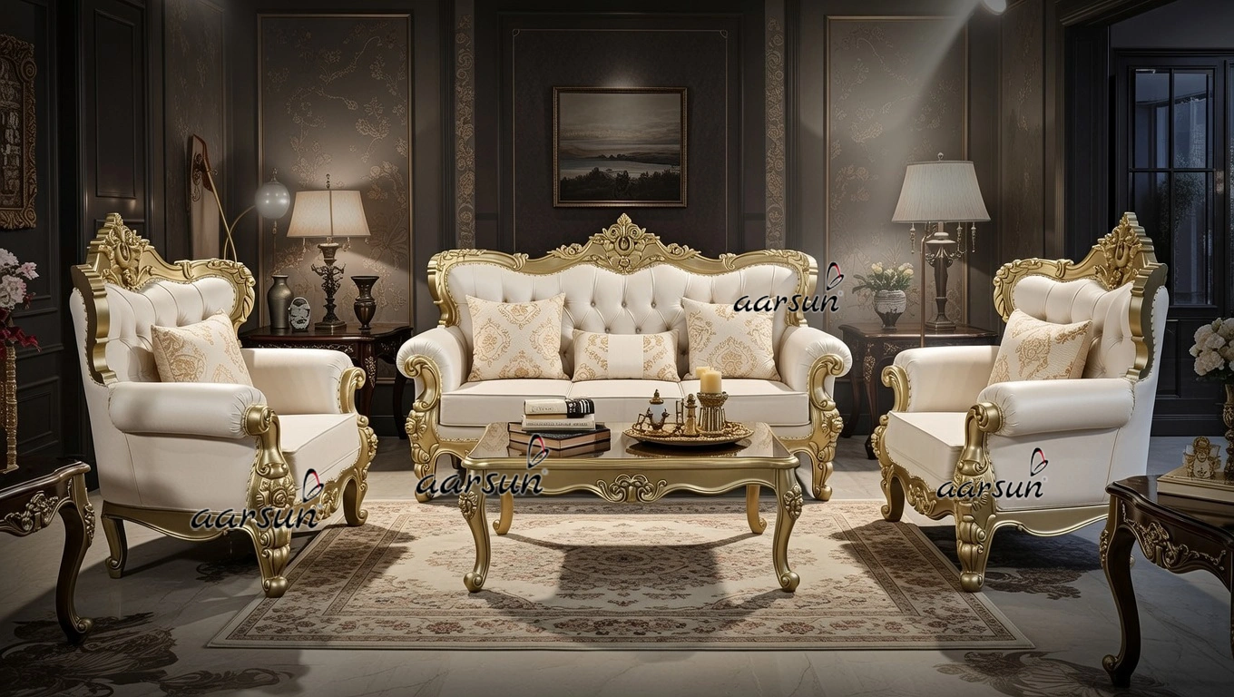 Best-Selling Wooden Royal Sofa Set