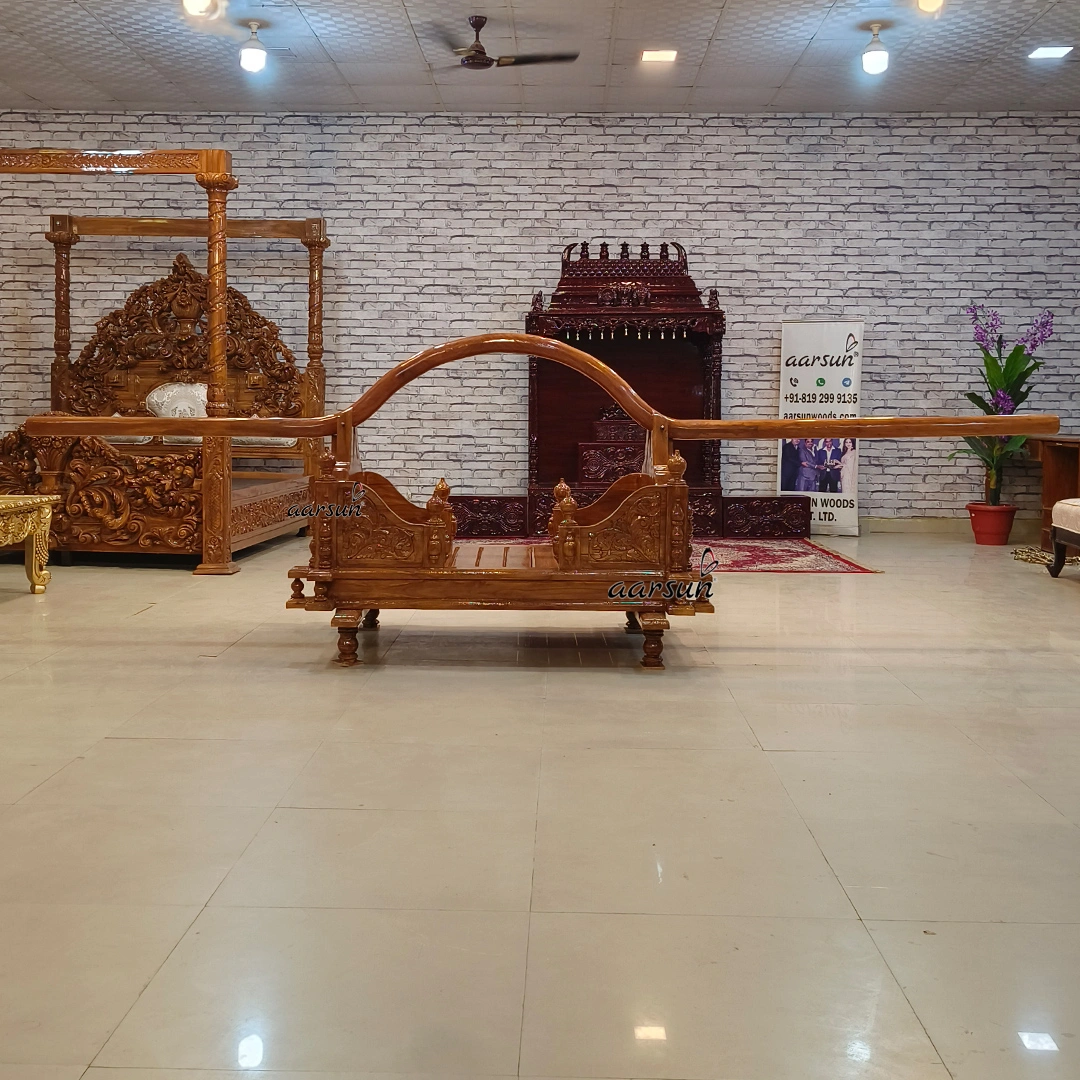 Decorative Wooden Palki for Sai Baba - Image 3