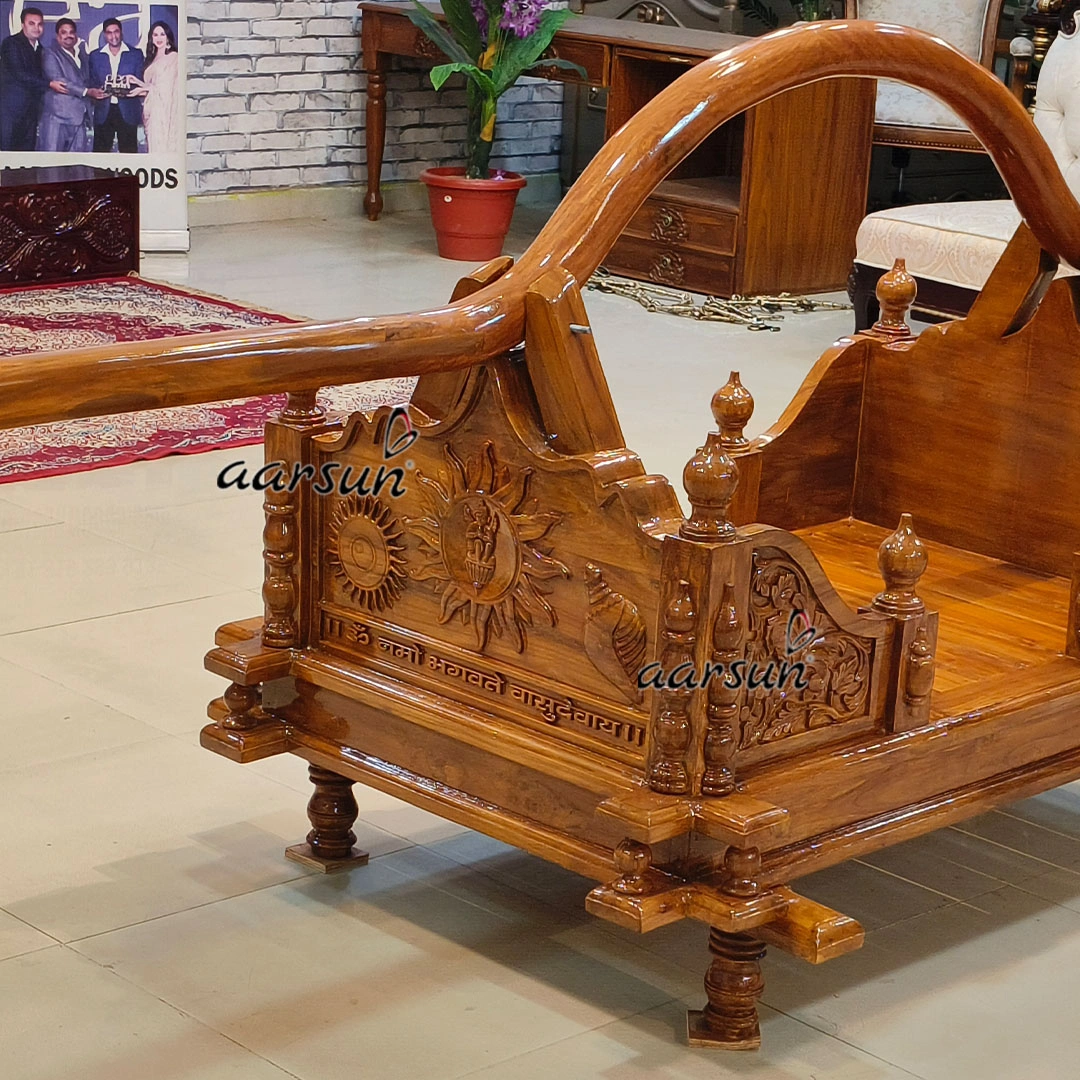 Decorative Wooden Palki for Sai Baba - Image 6