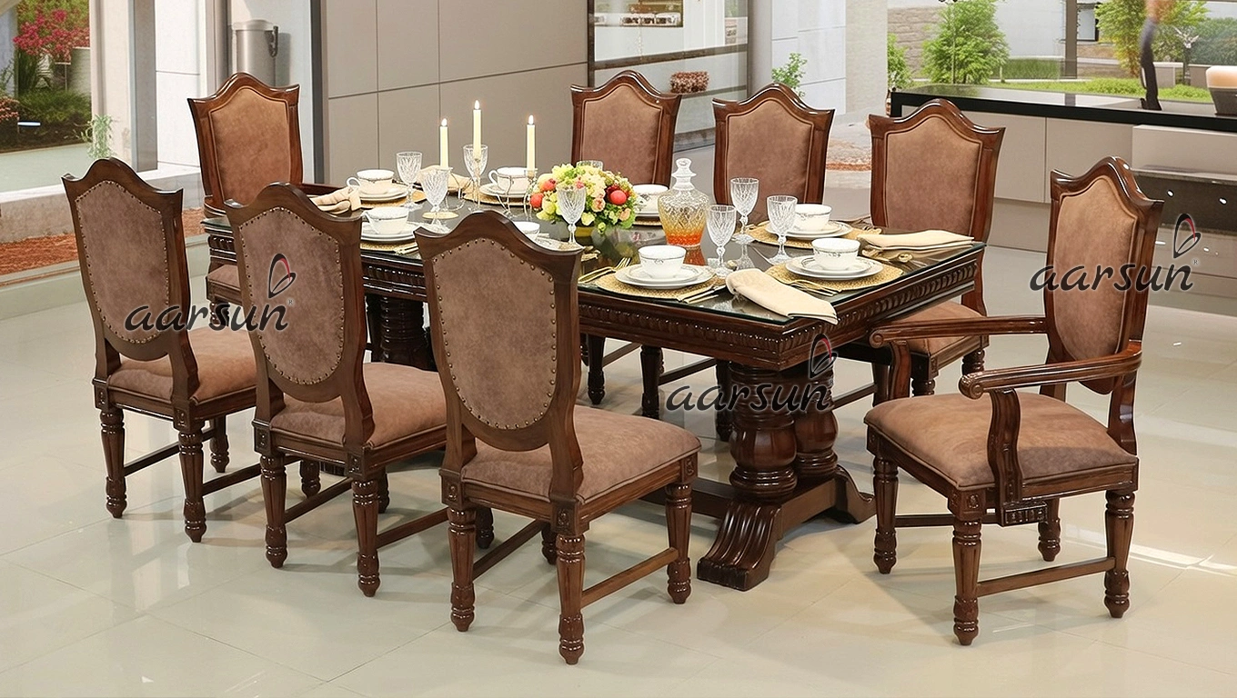 Stylish modern dining set With Heavy Pillars