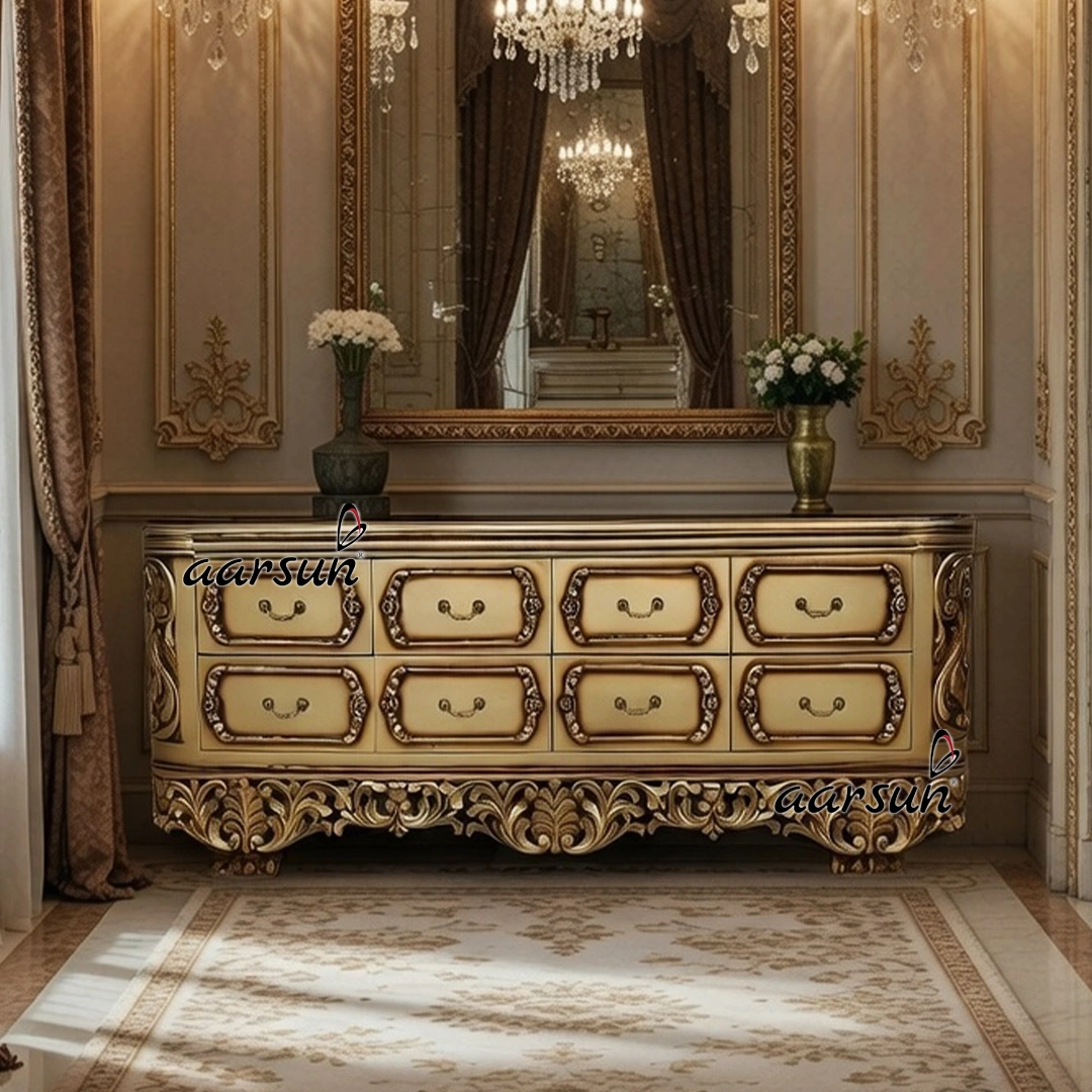 Wooden Console Table With Storage