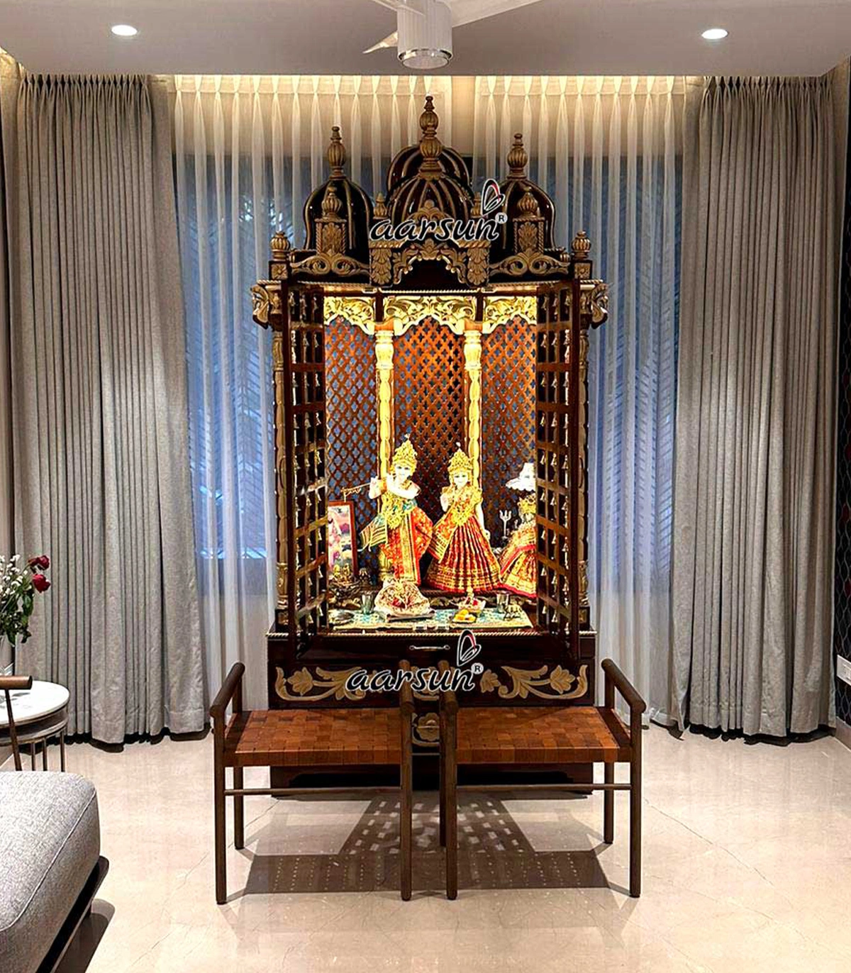 Large ISKCON alter Puja Mandir Design - Image 6