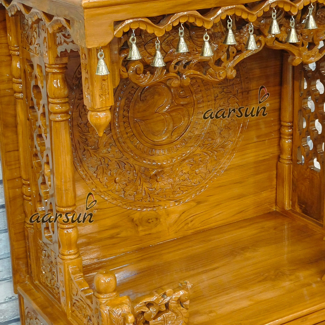 Traditional Mandir Design With Lakshmi ji, Ganesh ji, Saraswati ji - Image 3