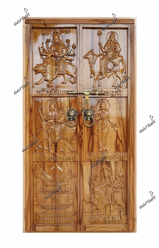 Maa Nav Durga Ji Door Design for Mandir - Image 2