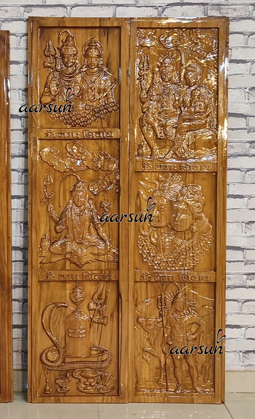 Shiv Parivar Double Door Design