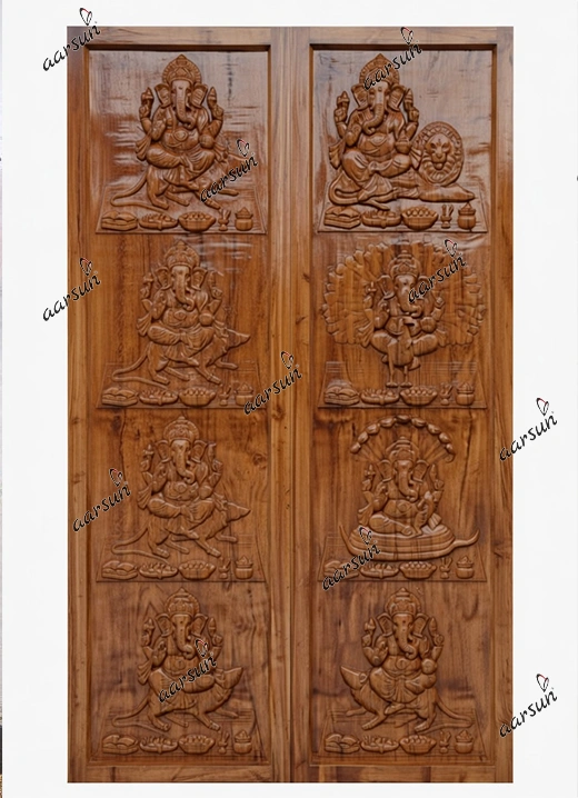 Ashtavinayak Door Design for Hindu Temples - Image 2